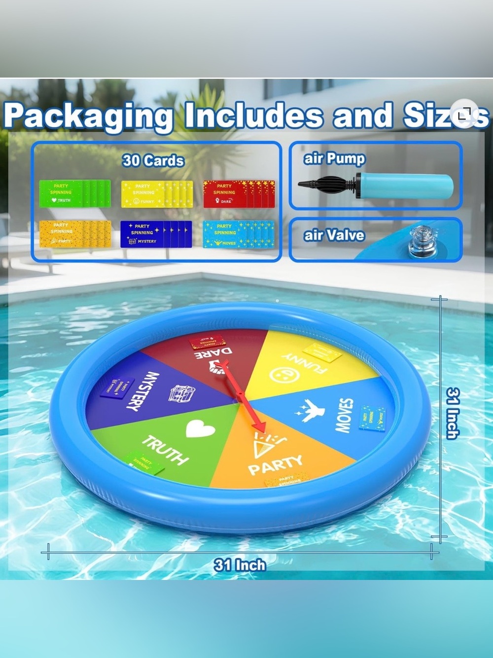 Inflatable Spinner Game - Pool Party, Birthday Party, Family Game Night - Picture 4 of 5